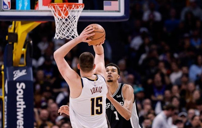 约基奇狂砍40分完胜文班亚马 掘金终结马刺11连胜